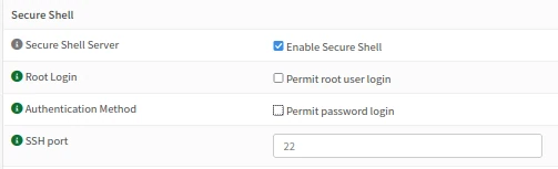 SSH-Einstellungen SSH-Einstellungen